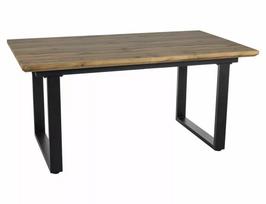 Stalas išskleidžiamas Umberto II, ąžuolo sp./juoda sp., 160 - 240 cm x 90 cm x 76 cm