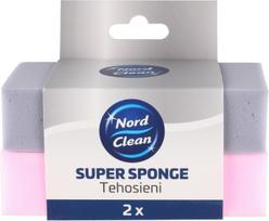 Kempinė valymui Nord Clean Super Sponge 652246, rožinė sp./pilka sp., 2 vnt.