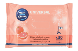 Drėgnos servetėlės Nord Clean 633362, universalaus naudojimo, 30 vnt.
