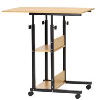Kompiuterio stalas reguliuojamo aukščio Springos 3in1 HF0060, 84 cm x 52 cm, 76 - 86 cm, ruda sp./juoda sp.