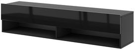 TV staliukas Derby, juoda sp., 140 cm x 32.8 cm x 31 cm