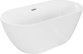 Vonia, laisvai pastatoma Mexen Livia, 150 cm x 75 cm x 58 cm, ovalas, balta sp./chromo sp.