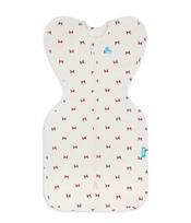 Plonas miegmaišis kūdikiui Love To Dream Swaddle UP 1.0T, balta sp./raudona sp., 60 cm x 29 cm