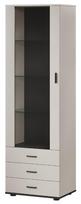 Vitrina Cama Meble Soho S1, juoda sp./kašmyro sp., 41 cm x 60 cm x 192 cm