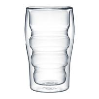 Dvigubo stiklo stiklinių rinkinys Ambition Ripple, skaidri sp., 0.45 l