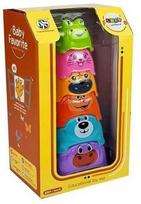 Lavinimo žaislas, formelių piramidė Lean Toys Animals, 24 cm, įvairių spalvų, 6 vnt.