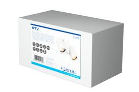Šviestuvas lubų GTV Lupo, GU10, 2 x 50 W, balta sp.