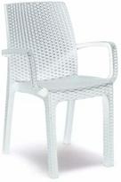 Lauko kėdė Bica Verona, balta sp., 59 cm x 57 cm x 86 cm