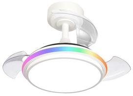 Lubinis ventiliatorius su lempa CristalRecord Antila Mini XS RGB, 40 W