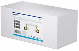 Šviestuvas lubų GTV Orio, GU10, 2 x 50 W, aukso sp./balta sp.