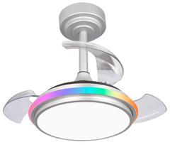 Lubinis ventiliatorius su lempa CristalRecord Antila Mini XS RGB, 40 W