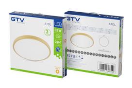 Šviestuvas lubų GTV Atol, LED, 3000 °K, 1 x 32 W, balta sp., 40 x 40 cm