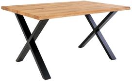 Valgomojo stalas House Nordic Toulon, ąžuolo sp./juoda sp./šviesiai ruda sp., 140 cm x 95 cm x 75 cm