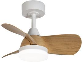 Lubinis ventiliatorius su lempa CristalRecord Bryan Mini CCT, 18 W, 1 vnt.