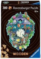 Medinė dėlionė Ravensburger Cuckoo Clock, 25 cm x 20 cm, 300 vnt.