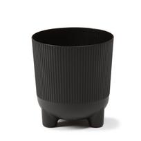 Gėlių vazonas Lamela Aria 225-04, plastikinis, Ø 14 cm, juoda sp.