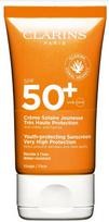 Kremas įdegio priežiūrai veidui Clarins Sun Care Youth Protecting SPF50+, 50 ml