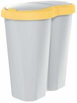 Rūšiavimo šiukšliadėžė Keden, 40L l, geltona sp./pilka sp.