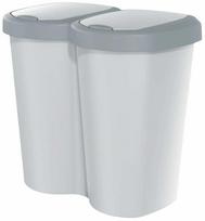 Rūšiavimo šiukšliadėžė Keden Compacta B Duo, 40L l, šviesiai pilka sp./tamsiai pilka sp.