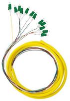 Kabelis Qoltec Optic Pigtail G657A, LC/APC x 12, 2 m, geltona sp.