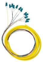 Kabelis Qoltec Optic Pigtail Fiber Singlemode, LC/UPC x 12, 2 m, geltona sp.