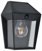 Sieninis lauko šviestuvas Lutec Avony Solar, 2W, E27, IP44, juoda sp., 15 cm x 20.5 cm