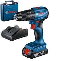 Akumuliatorinis smūginis gręžtuvas-suktuvas su akumuliatoriumi Bosch Professional GSB-185 LI, 18 V, 2 Ah