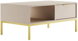 Kavos staliukas Kocot Kids Austin 100, aukso sp./smėlio sp., 100 cm x 60 cm x 45.5 cm