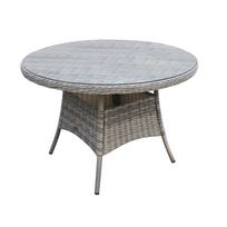 Lauko stalas Home4you Trento, šviesiai pilka sp., 110 cm x 110 cm x 73.5 cm