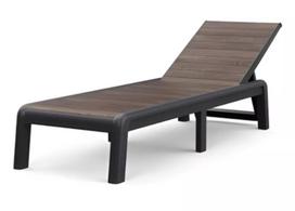 Lauko gultas Keter Deco Porto, pilka sp./riešuto sp., 191.5 cm x 58 cm x 34.5 cm