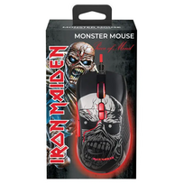 Laidinė žaidimų pelė Subsonic Iron Maiden, juoda sp./raudona sp.