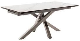 Valgomojo stalas išskleidžiamas MC Akcent Almiros, kreminė sp./nerūdijančiojo plieno sp., 180 - 260 cm x 95 cm x 76 cm