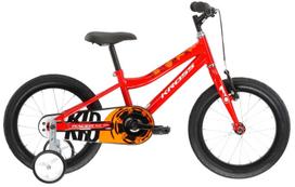Vaikiškas dviratukas su papildomais ratukais, miesto Kross Racer 3.0, balta sp./raudona sp./oranžinė sp., 16"