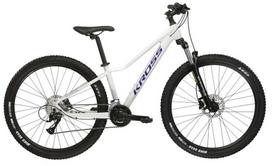 Dviratis kalnų Kross Lea 4.0 DSX, 27.5 ", XS rėmas, balta sp./violetinė sp.