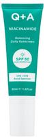 Priemonė įdegio priežiūrai kūnui/veidui Q+A Niacinamide Balancing Daily SPF50, 50 ml