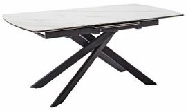 Valgomojo stalas išskleidžiamas MCakcent Vanino, balta sp./juoda sp., 180 - 180230 cm x 90 cm x 76 cm