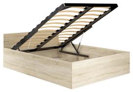 Lova viengulė Akord Furniture Factory CLP, 100 x 200 cm, ąžuolo sp., be čiužinio, su grotelėmis