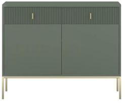 Komoda Maggiore MA02, aukso sp./žalia sp., 82.6 cm x 104.2 cm x 39 cm