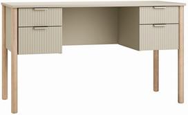 Rašomasis stalas su stalčiais Pinio Miloo, 125 cm x 62.5 cm, 75 cm, šampano sp.