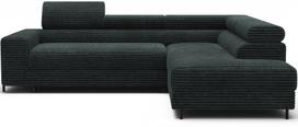 Kampinė sofa - lova Colesio, žalia sp., dešininė, 200 x 274 cm x 93 cm