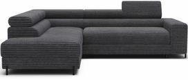 Kampinė sofa - lova Colesio, tamsiai pilka sp., kairinė, 200 x 274 cm x 93 cm