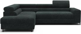 Kampinė sofa - lova Colesio, žalia sp., kairinė, 200 x 274 cm x 93 cm