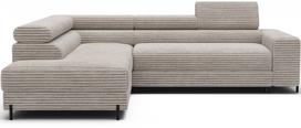 Kampinė sofa - lova Colesio, balta sp., kairinė, 200 x 274 cm x 93 cm
