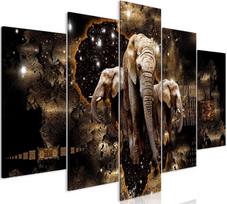 Akrilo stiklo reprodukcija Artgeist Brown Elephants, 20 cm x 50 cm
