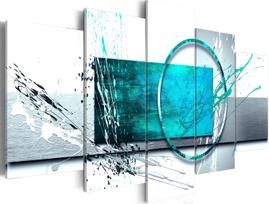 Akrilo stiklo reprodukcija Artgeist Turquoise Expression, 20 cm x 50 cm