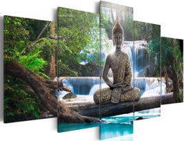 Akrilo stiklo reprodukcija Artgeist Buddha and Waterfall, 20 cm x 50 cm