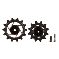 Galiniai pavarų perjungiklio ritinėliai SRAM Force E1 2x12, metalas, juoda sp.