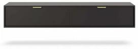 Televizoriaus spintelė Senna, juoda sp., 33 cm x 175 cm x 30 cm