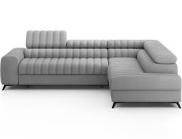 Kampinė sofa Kanedo, pilka sp., dešininė, 204 x 269 cm x 86 cm