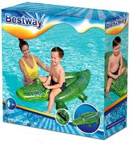 Pripučiamas plaustas Bestway Crocodile, žalia sp., 152 cm x 71 cm
